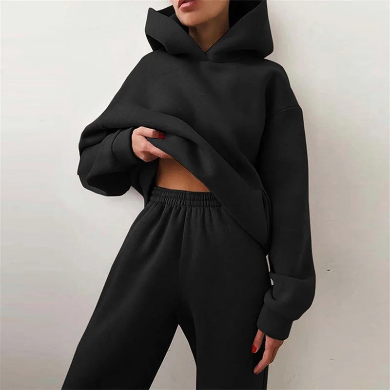 Confort Urbain – Oversized Hoodie & Pants Set